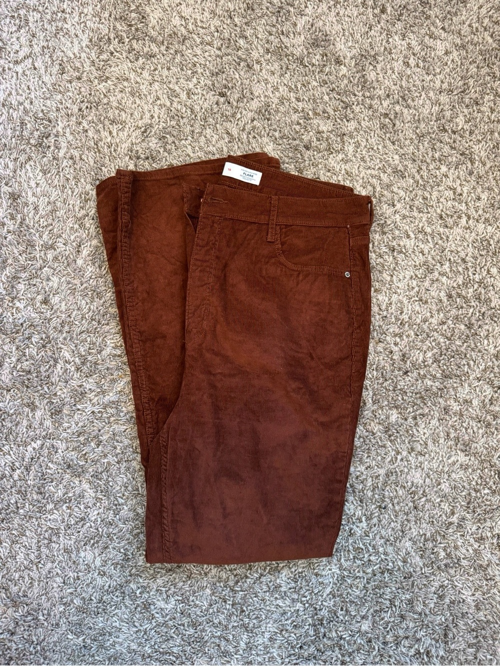 Old Navy Women's Flare Corduroy Pants in Rust